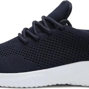 Alternative view of Dark Blue Mesh Knit Lace-Up Athletic Sneaker
