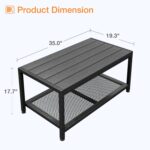 Black Outdoor Coffee Table - Image 3