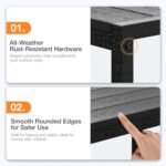 Black Outdoor Coffee Table - Image 8