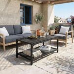 Black Outdoor Coffee Table - Image 9