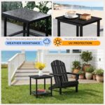 Black Outdoor Side Table - Image 6