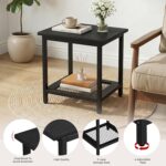 Black Outdoor Side Table - Image 7