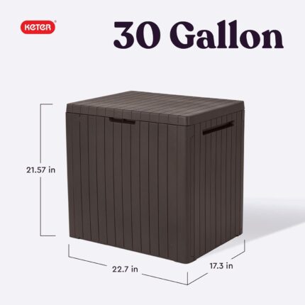 Brown Outdoor Storage Box - Image 2