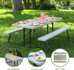 Outdoor Folding Picnic Table - Image 3