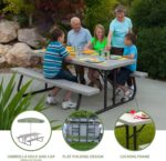 Outdoor Folding Picnic Table - Image 4